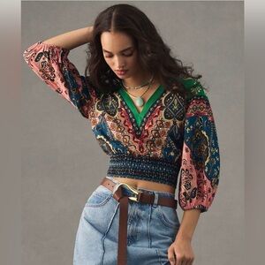 Farm Rio Puff Sleeve Top